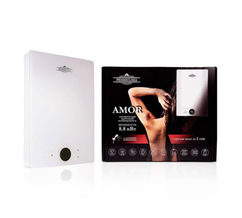 Водонагреватель электрический проточный PrimoClima AMOR 8.8 кВт белый PC AMOR 8.8 (W)