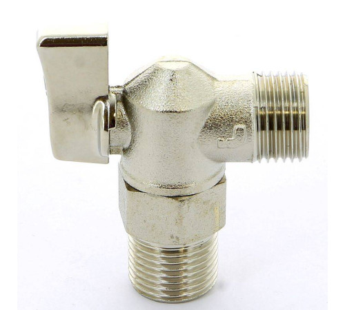 Кран шаровой для подключения бачков ITAP 1/2 никелированный 391