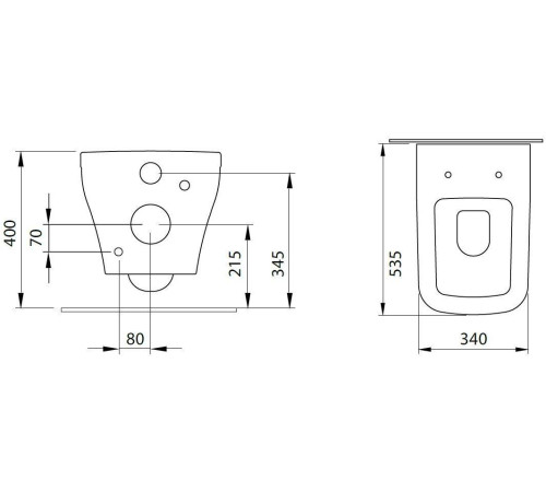 Чаша подвесного унитаза Allen Brau Infinity 34x53.5x35.5 см серый 4.21011.AN