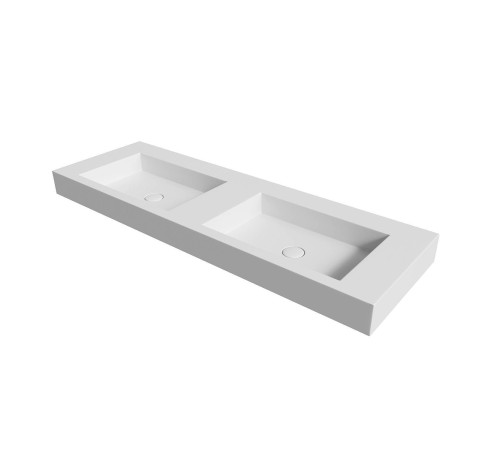 Раковина подвесная Armadi Art Flat 140.4х45.2х10 см белая 888-140