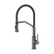 Смеситель для кухни с выдвижным изливом и подключением фильтра Omoikiri Makkari 2 Plus-SB-GM-BL вороненая сталь/черный 4994497