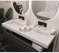 Раковина мебельная Armadi Art Flat 141х45.2х8 см прямоугольная белая 859-140-CLCT