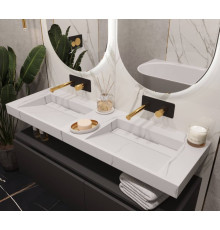 Раковина мебельная Armadi Art Flat 141х45.2х8 см прямоугольная белая 859-140-CLCT