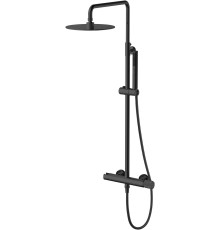 Душевая стойка Allen Brau Liberty с верхним душем 3 режима черный матовый 5.33007-31