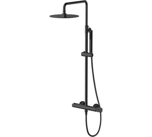 Душевая стойка Allen Brau Liberty с верхним душем 3 режима черный матовый 5.33007-31