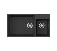 Кухонная мойка Omoikiri Tedori 85-2-U-BL Tetogranit 85x46.5 см черный 4993940