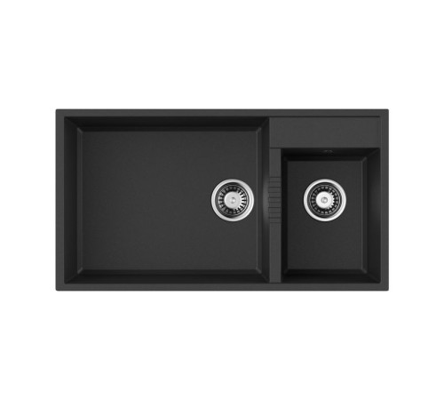 Кухонная мойка Omoikiri Tedori 85-2-U-BL Tetogranit 85x46.5 см черный 4993940