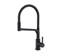 Смеситель для кухни Omoikiri Sinto 2 Plus-GB-BL с выдвижным изливом и подключением фильтра графит/черный 4994377