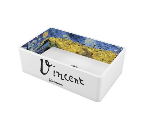Кухонная мойка Omoikiri Mikura 76-Vangogh Natceramic 76x46 см белая 4993024