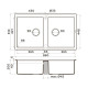 Кухонная мойка OMOIKIRI Kitagawa 86-2-GR Artceramic 86x51 см leningrad grey 4993491