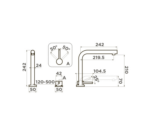 Смеситель для кухни Omoikiri Nara-C хром 4994321