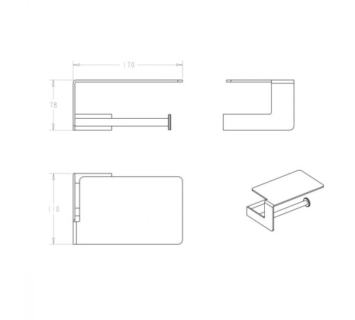 Держатель для туалетной бумаги Boheme Q черный 10941-B