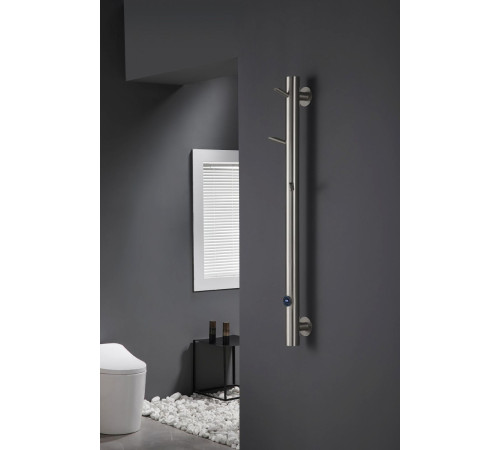 Полотенцесушитель электрический Boheme Oak 20.1х150 см нижнее подключение матовый никель 724-NB