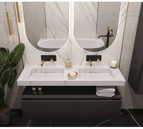 Раковина мебельная Armadi Art Flat 141х45.2х8 см прямоугольная белая 859-140-CLCT