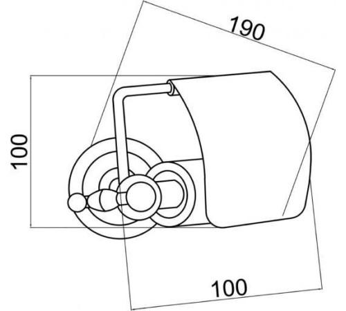 Держатель туалетной бумаги Boheme Imperiale 12.75х19х10 см золото глянцевое 10401