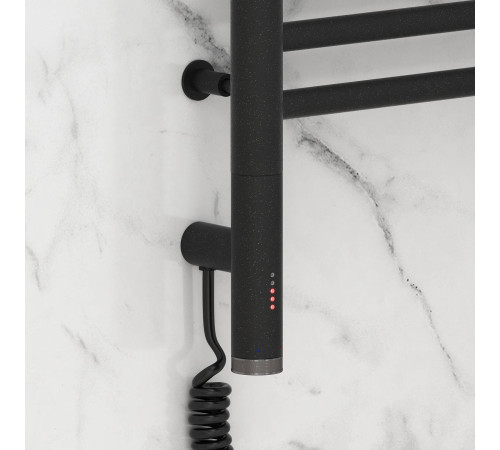 Полотенцесушитель электрический Сунержа Богема 3.0 с 1 полкой 532x724 мм левый темный титан муар 15-5806-6050