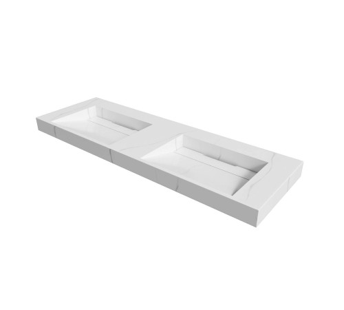 Раковина мебельная Armadi Art Flat 141х45.2х8 см прямоугольная белая 859-140-CLCT
