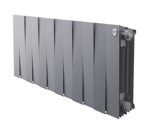 Биметаллический радиатор Royal Thermo PianoForte 300 Silver Satin 12 секций боковое подключение 1346075
