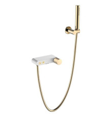 Смеситель для душа Boheme Stick белый/золото 123-WG.2