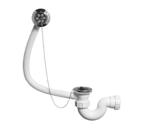 Слив-перелив для ванны McAlpine L 457 мм пробка с цепочкой выход 40 мм MRB5