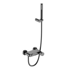 Смеситель для ванны Boheme Stick Diamond с душевым комплектом оружейная сталь 123-GM