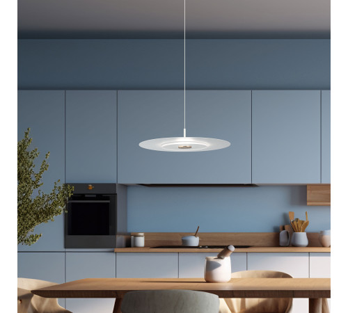 Подвесной светильник с металлическим плафоном 40031/1 LED / белый