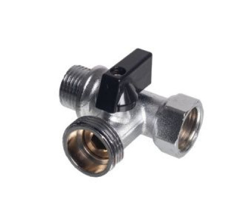 Кран шаровой трехпроходной Kromwell 1/2 x 3/4 x 1/2 ВР-НР-НР KW.291.20405