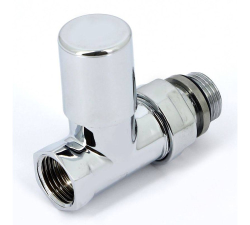 Вентиль радиаторный ручной Carlo Poletti Compact 1/2 НВ прямой хром V150710B