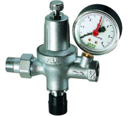 Редуктор подпитки автоматический FAR 1/2 с манометром 0-6 бар FA 2110 12