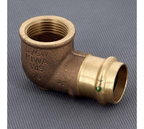 Угол 90° пресс-В бронзовый Viega Sanpress 28х1 283728