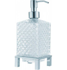 Дозатор для жидкого мыла Boheme настольный латунь/хрусталь хром 10226