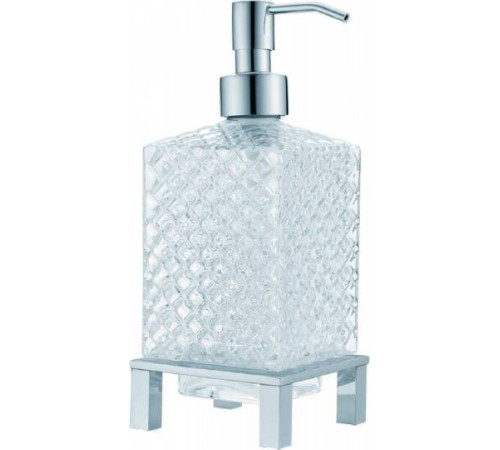 Дозатор для жидкого мыла Boheme настольный латунь/хрусталь хром 10226