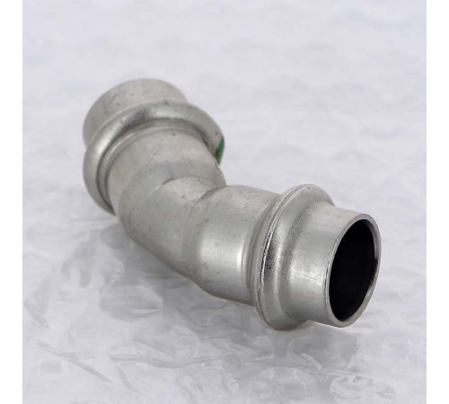 Угольник пресс 45° Viega Sanpress Inox 15 мм нержавеющая сталь 435776