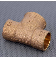 Тройник бронзовый под пайку Viega 18х1/2 ВР 103767