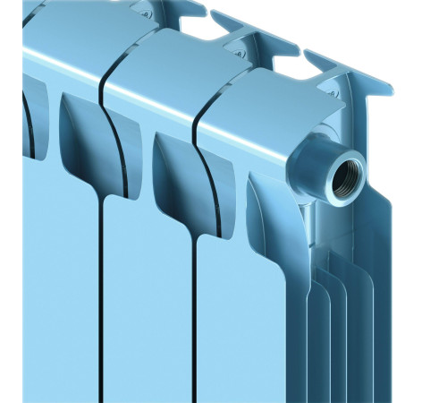 Радиатор биметаллический Rifar Monolit 500 4 секции боковое подключение сапфир Н11595