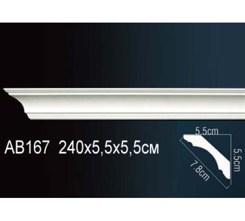 Карниз потолочный Perfect AB167 полиуретановый 150x150x2000 мм AB167