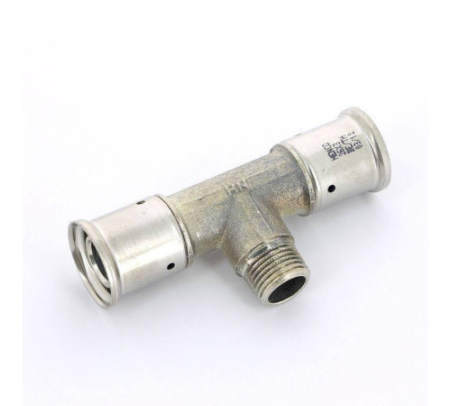 Тройник пресс латунный HENCO с наружной резьбой 26x1/2x26 14P-260426