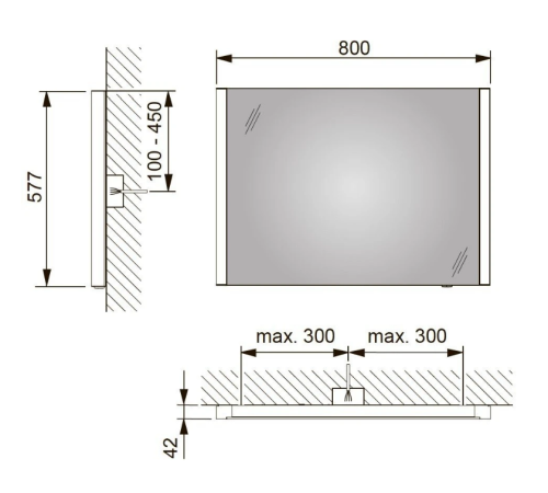 Зеркало Keuco Royal Reflex 800x700 мм с подсветкой 14296002500