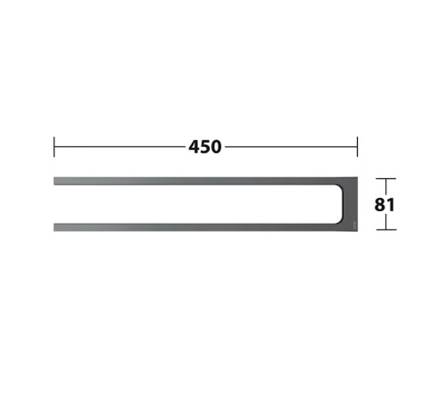 Полотенцедержатель двойной KEUCO Edition 11 450 мм чёрный шлифованный хром 11118 130000