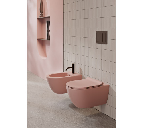 Унитаз подвесной безободковый GSI Pura 550x360 мм Swirlflush Blush Matte 8815FR524