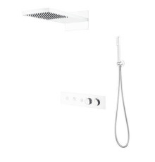 Душевая система встроенная Boheme Fusion с термостатом 3-позиционная белый матовый 131-MW