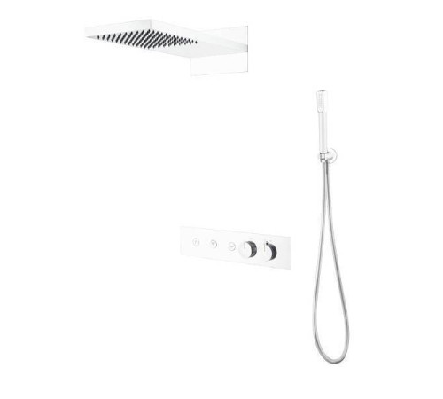 Душевая система встроенная Boheme Fusion с термостатом 3-позиционная белый матовый 131-MW
