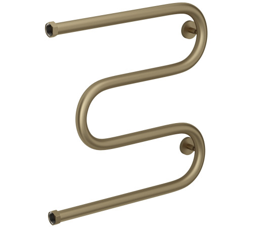 Полотенцесушитель водяной Сунержа М-образный 510х528 мм с полкой золотой шёлк матовый 32-4007-5050