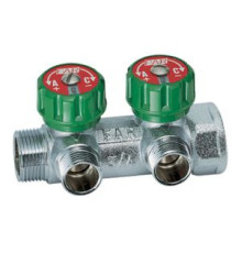 Коллектор регулирующий FAR 3/4 ВР-НР 2 отвода 1/2 Eurokonus с вставкой под плоское уплотнение FK 3821 3412UN