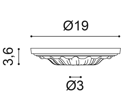 Розетка потолочная Orac Decor R11 R11