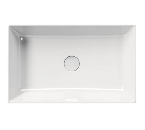Раковина накладная GSI Kube X 600х370 мм без отверстия под смеситель белый глянцевый 945311