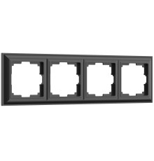 Рамка из пластика на 4 поста Fiore черный W0042208