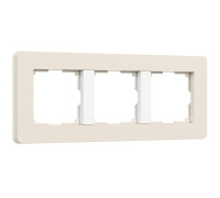 Рамка из поликарбоната на 3 поста Split айвори/белый, soft-touch W0033066