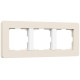 Рамка из поликарбоната на 3 поста Split айвори/белый, soft-touch W0033066