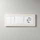 Рамка из поликарбоната на 3 поста Split айвори/белый, soft-touch W0033066